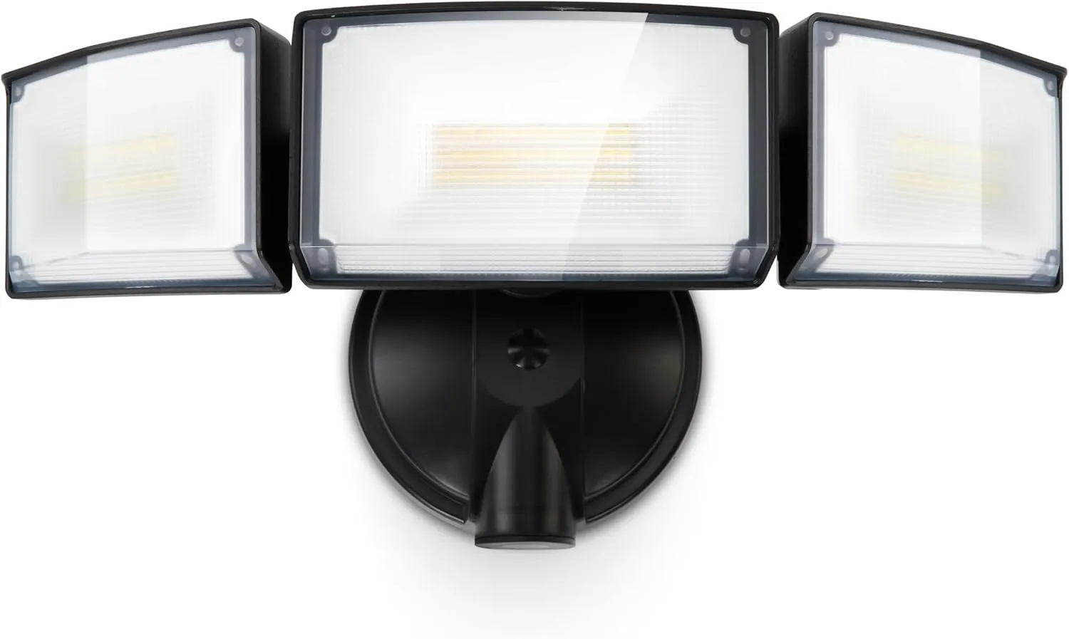 LUTEC 75W 8000 Lumen Floods Light Outdoor, Switch Controlled LED Security Lights with 3 Adjustable Heads, 5000K Daylight, IP65 Waterproof Exterior Flood Light for Outside Garage, Yard, Patio-Black