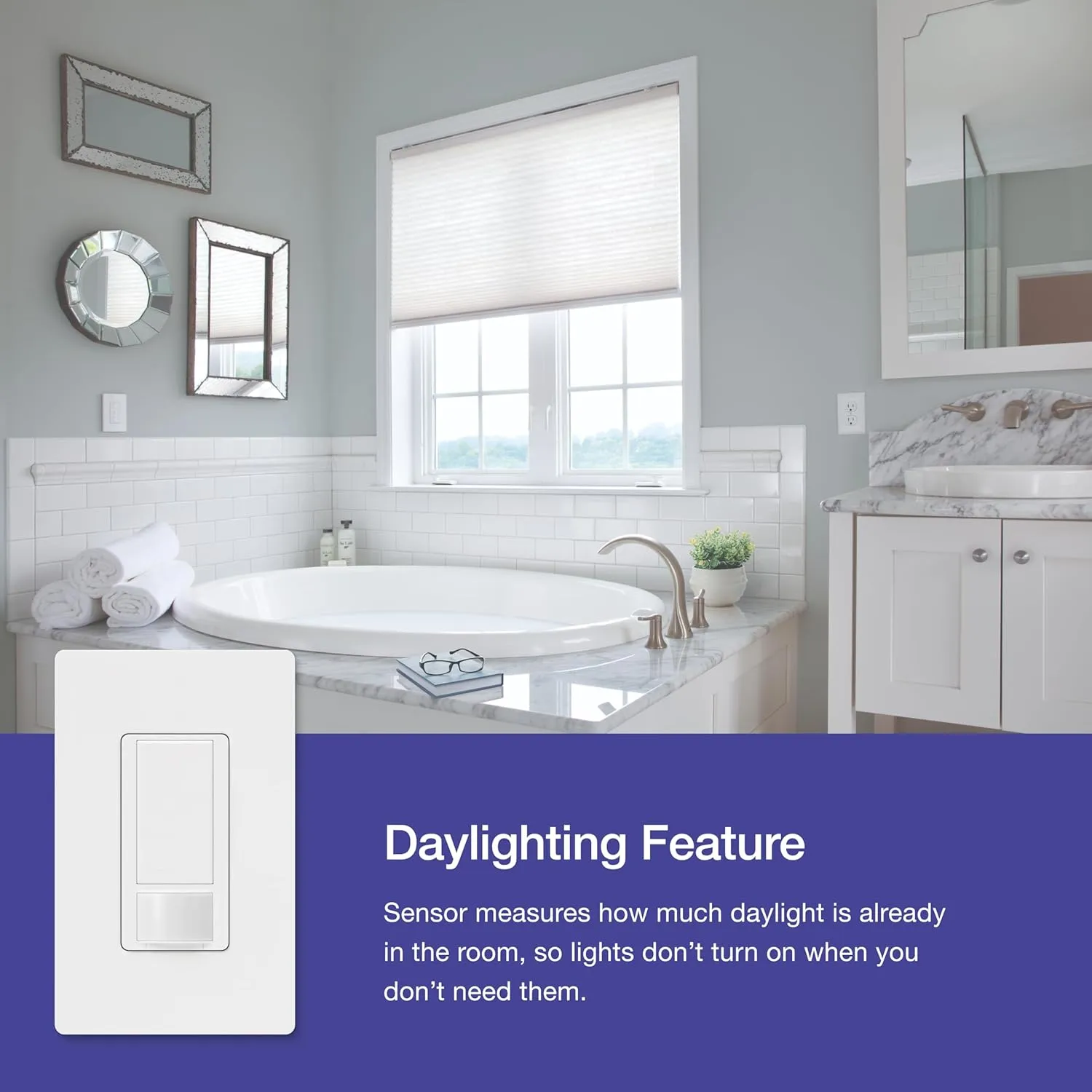Lutron Maestro Motion Sensor Light Switch for Bathroom, Garage, Laundry Room, and Closet, for Any Light Bulbs, Occupancy and Vacancy Sensor, Single-Pole Only, No Neutral Required, MS-OPS2-BI, Biscuit