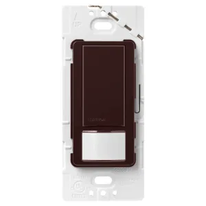 Lutron Maestro Motion Sensor Light Switch for Bathroom, Garage, Laundry Room, and Closet, for Any Light Bulbs, Occupancy and Vacancy Sensor, Single-Pole Only, No Neutral Required, MS-OPS2-BR, Brown