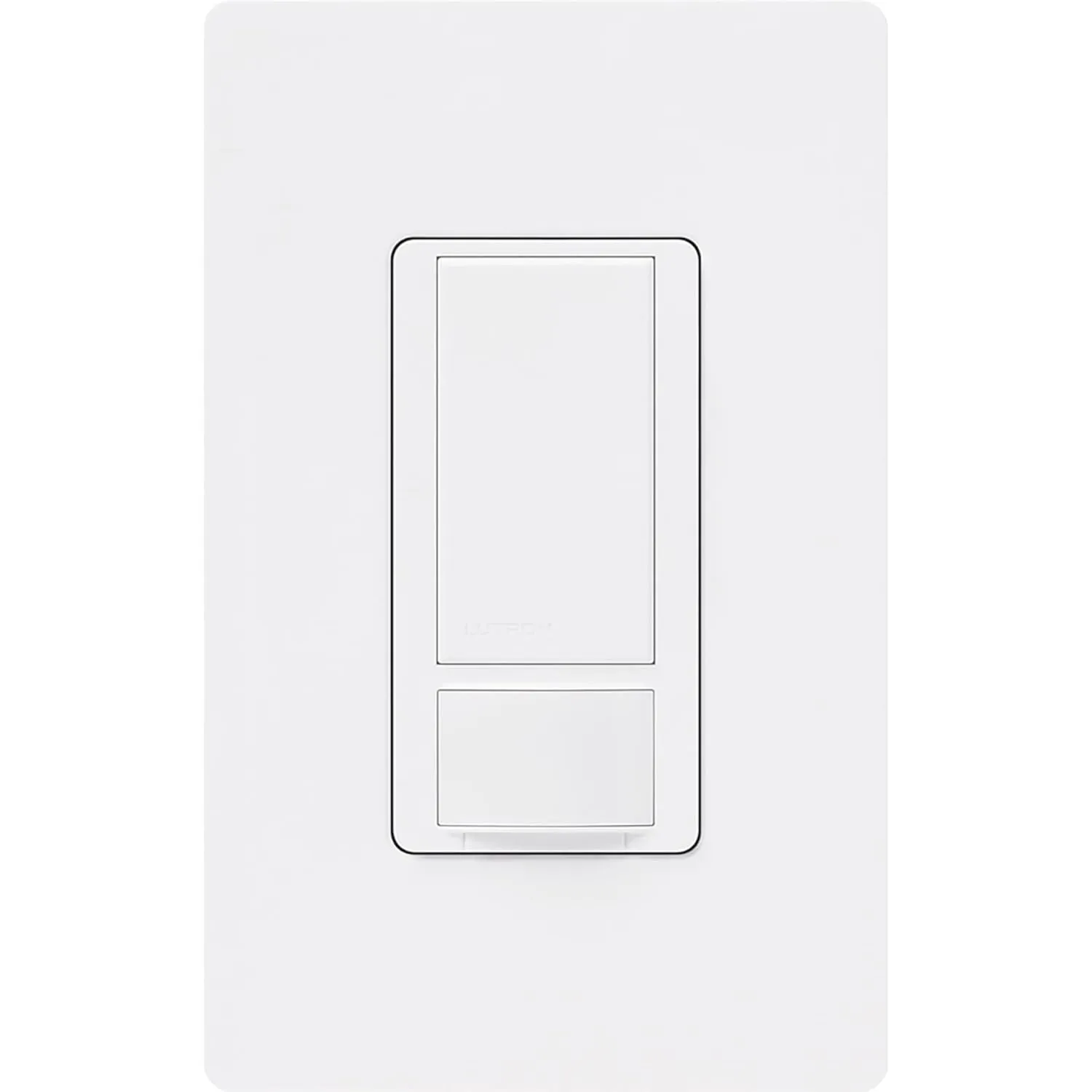 Lutron Maestro Motion Sensor Light Switch Indoor for Bathroom, Garage, Laundry Room, Any Bulbs, Occupancy Vacancy Sensor, Single-Pole, MS-OPS2-WH, White