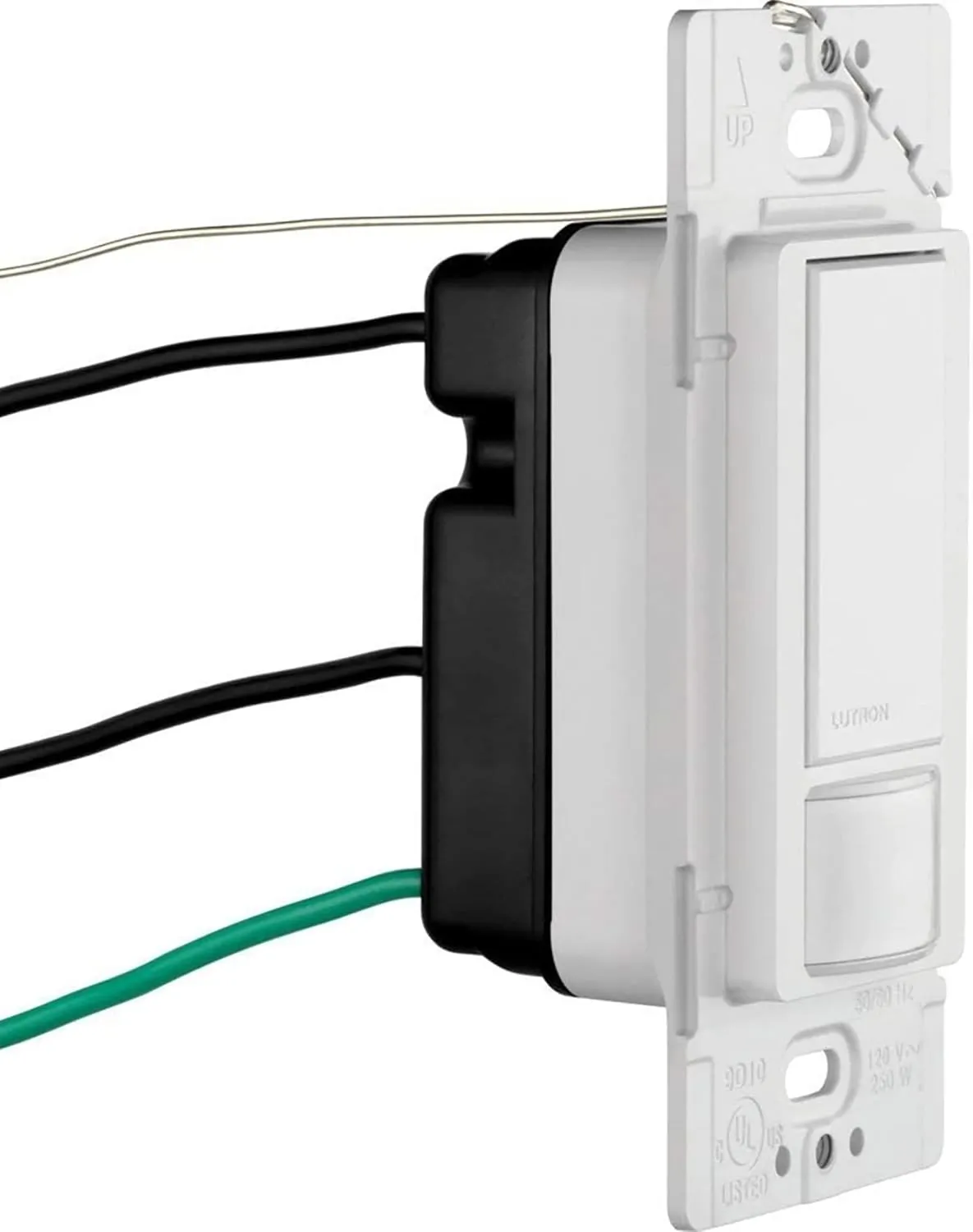 Lutron Maestro Motion Sensor Light Switch Indoor for Bathroom, Garage, Laundry Room, Any Bulbs, Occupancy Vacancy Sensor, Single-Pole, MS-OPS2-WH, White
