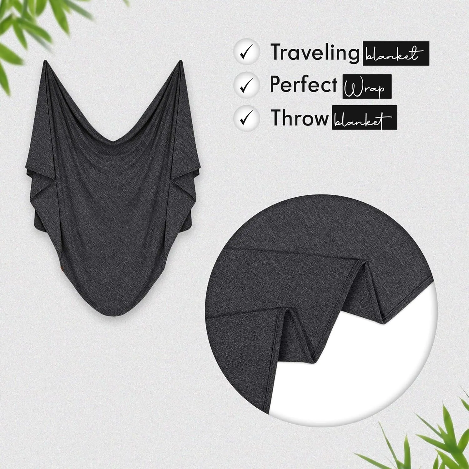 Luxury Cooling Travel Blanket - Stretchy, Lightweight Soft & Breathable Shawl Wraps for Women