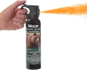 Mace Brand Guard Alaska Bear Deterrent Self Defense Spray, 9.17 oz, 20 Feet Range, Max Strength 20% OC Wildlife Safe Formula, Essential for Outdoors, Hiking, Camping, & Hunting