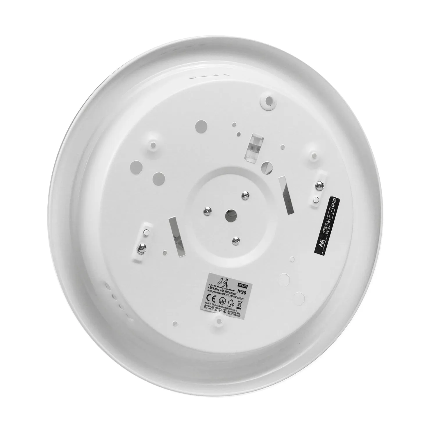 Maclean PIR sensor plafond, ceiling mounted, with LED light source, 2x max. 40W, E27, 220-240V~ 50/60Hz, MCE324   2xMCE283