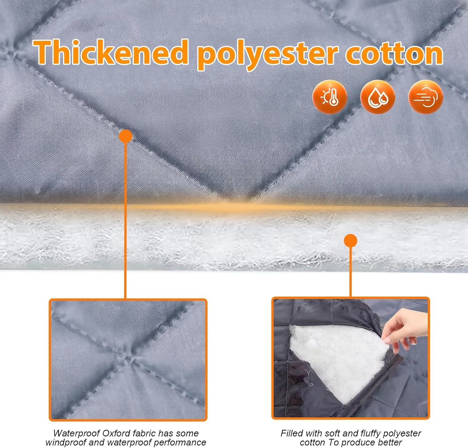Magnetic Thermal Insulated Door Curtain Fits Door Size 38" X 82" Blanket Insulation Cover Oxford Cloth Thicken Cotton to Keep House Warm to Soundproof, Side Opening (with Visible Panels)