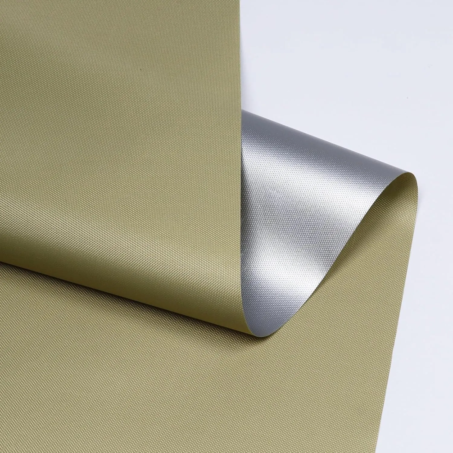 Marine Waterproof Fabric Sun-Protection UPF50  Material 60" Wide by 36" UV-Resistant Blackout, Lightweight Durable Ripstop Canvas Material for Tarp Tent Poncho Rainfly Pack, Khaki