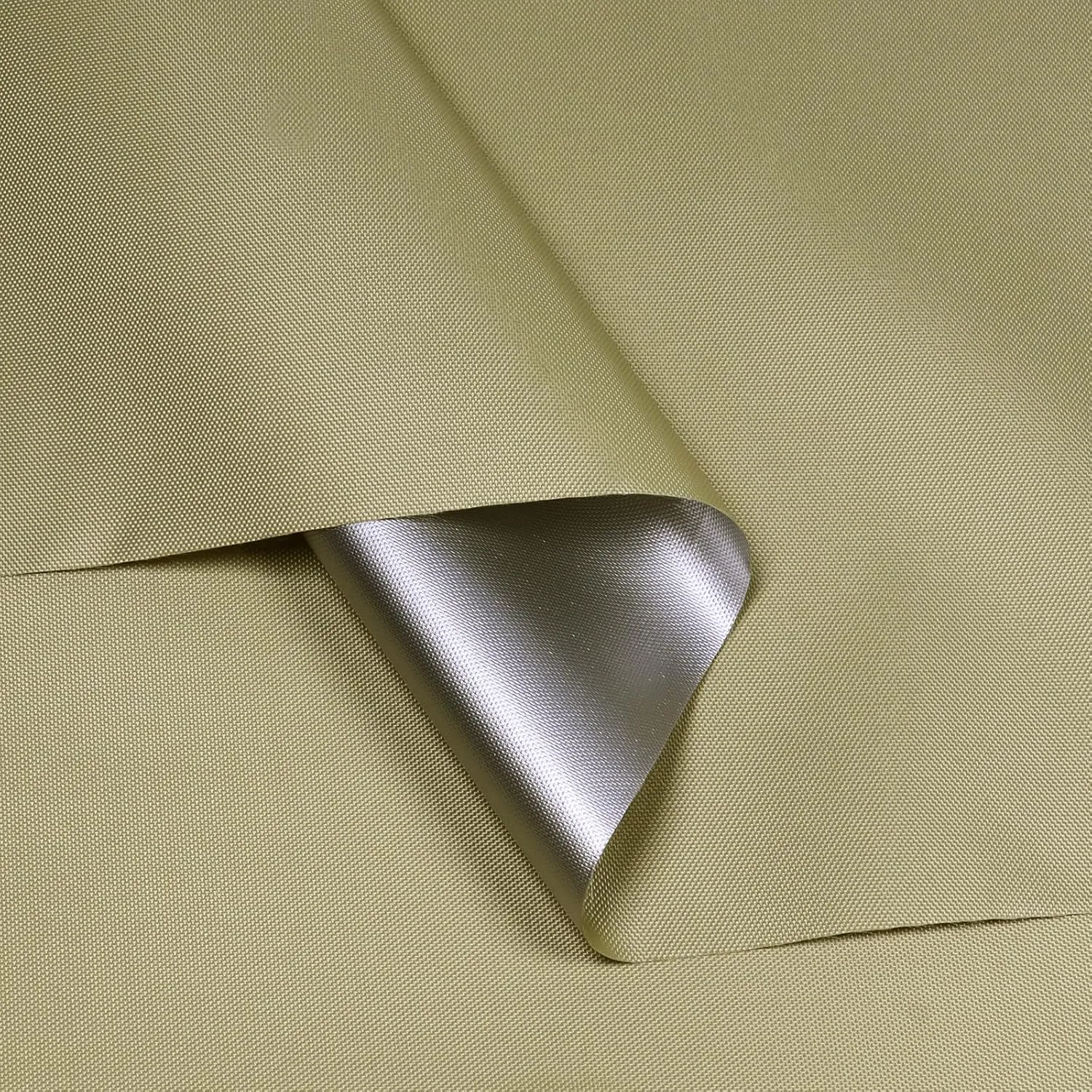 Marine Waterproof Fabric Sun-Protection UPF50  Material 60" Wide by 36" UV-Resistant Blackout, Lightweight Durable Ripstop Canvas Material for Tarp Tent Poncho Rainfly Pack, Khaki