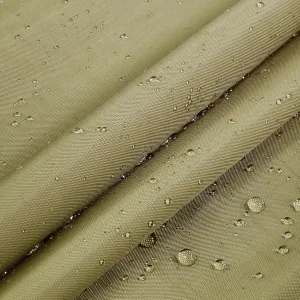 Marine Waterproof Fabric Sun-Protection UPF50  Material 60" Wide by 36" UV-Resistant Blackout, Lightweight Durable Ripstop Canvas Material for Tarp Tent Poncho Rainfly Pack, Khaki