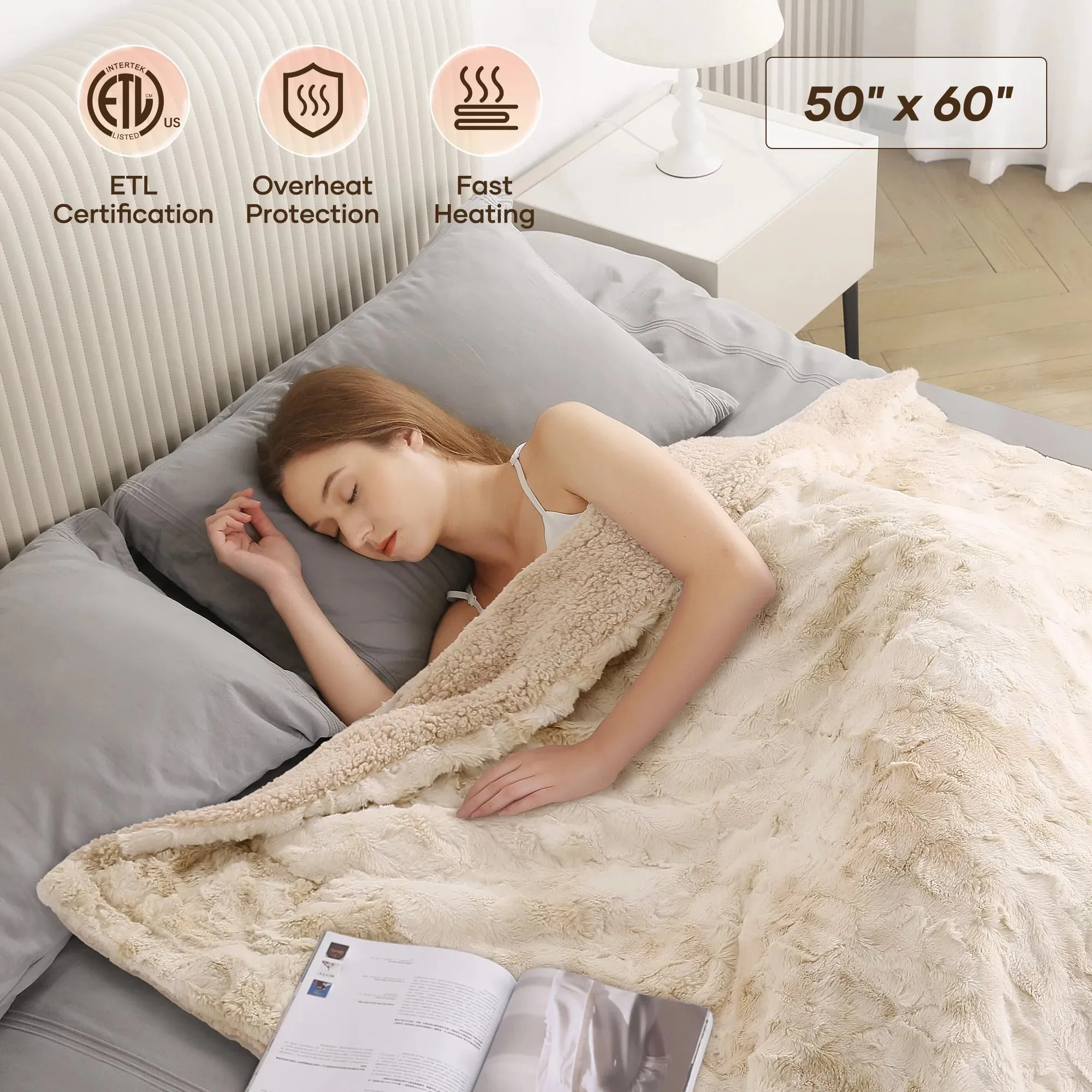 MARNUR Heated Blanket – Cozy Warmth with a Touch of Elegance