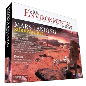 Mars Landing Survival Kit - Kids Plant Growing Terrarium Kit – Ages 8  - Grow Food & Build an Earth-Like Environment on Mars - Seeds Included