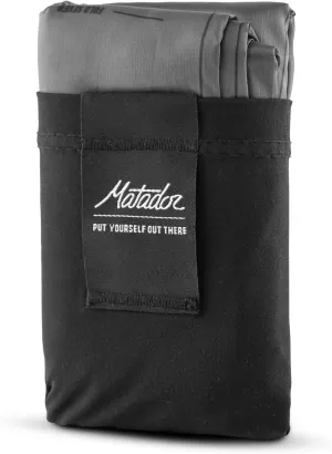 Matador Pocket Blanket 4.0 - Charcoal (Seats 2-4); Foldable Picnic Blanket; Sand Proof with Stakes; Picnic Tarp for Grass