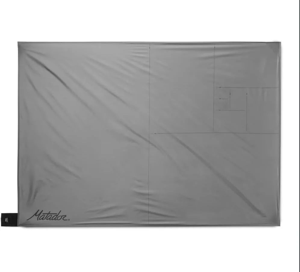 Matador Pocket Blanket 4.0 - Charcoal (Seats 2-4); Foldable Picnic Blanket; Sand Proof with Stakes; Picnic Tarp for Grass
