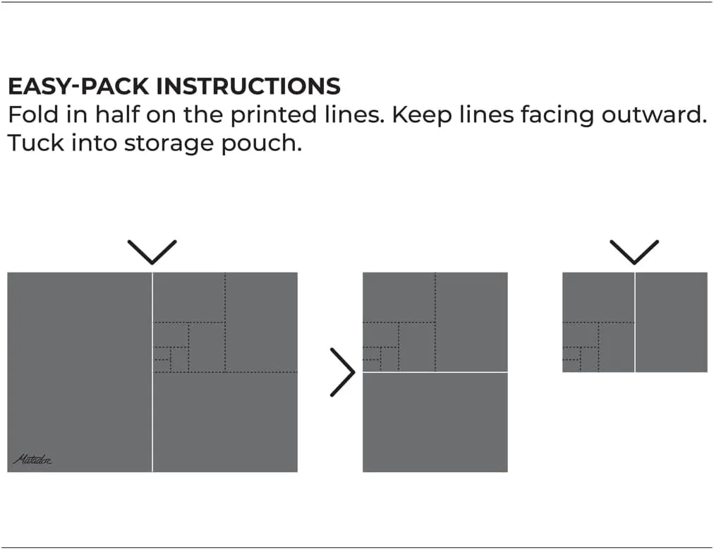 Matador Pocket Blanket 4.0 - Charcoal (Seats 2-4); Foldable Picnic Blanket; Sand Proof with Stakes; Picnic Tarp for Grass