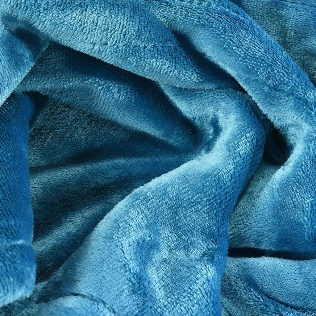 Medical king Heated Blanket, Machine Washable Extremely Soft & Comfortable Electric Blanket Throw Fast Heating with Hand Controller 10 Heating Settings & auto Shut-Off (Blue, 50 x 60)