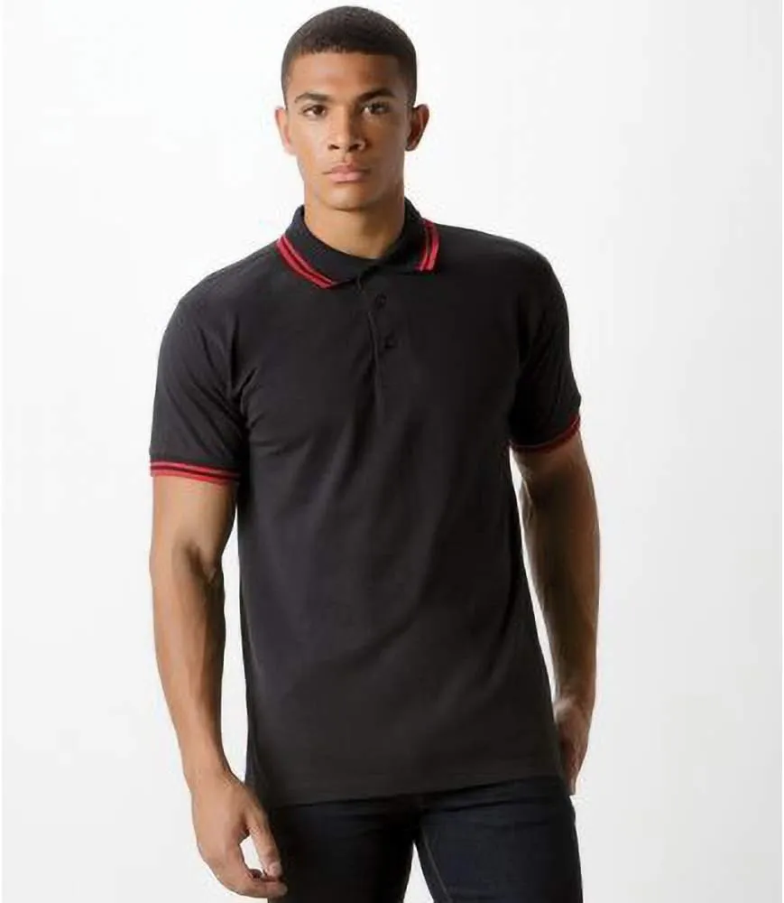 Mens Tipped Piqué Short Sleeve Polo Shirt