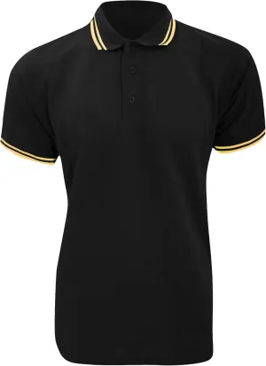 Mens Tipped Piqué Short Sleeve Polo Shirt