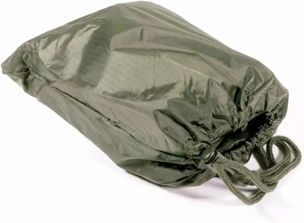 Mil-Tec Adult Ripstop Wet Weather Lightweight Waterproof Multi-Use Rain Poncho with Hood - Use as Bivouac Sack, Shelter Tent
