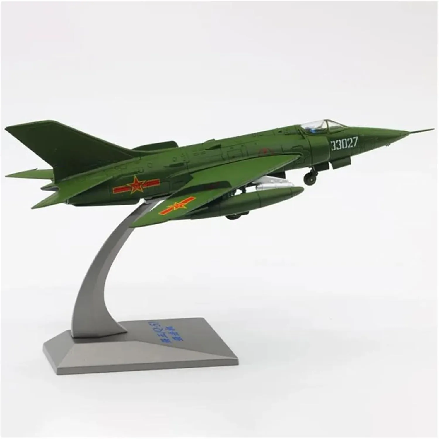Mini Aircraft Model 1:72 for China Air Force Q5 FANTAN Mig-19 Fighter Diecast Alloy Aircraft Model for Collection Airplane Kit(Green)