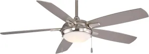 Minka-Aire F534L-BN Lun-Aire With Light 54 Inch Ceiling Fan with Integrated 17W LED Light in Brushed Nickel Finish