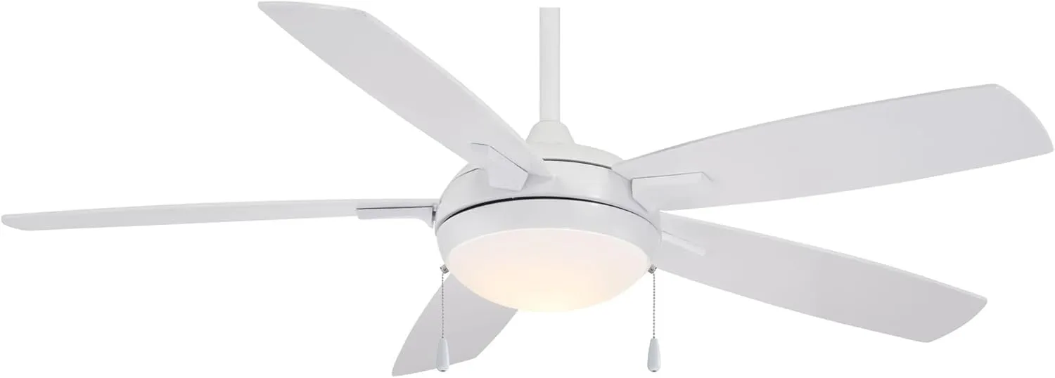MINKA-AIRE F534L-WH Lun-Aire With Light 54 Inch Ceiling Fan with Integrated 17W LED Light in White Finish