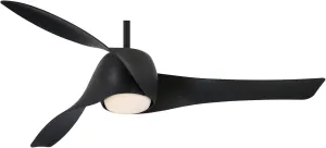MINKA-AIRE F803DL-CL Artemis - 58 Inch Smart Ceiling Fan with LED Light Kit in Coal Finish with Etched Opal Glass