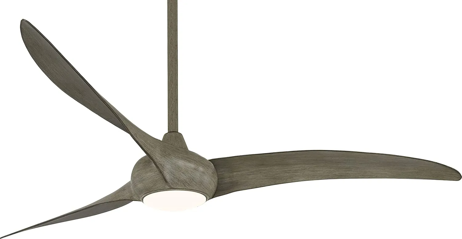 MINKA-AIRE F848-DRF Light Wave 65" Ceiling Fan with LED Light and Remote Control in Driftwood Finish