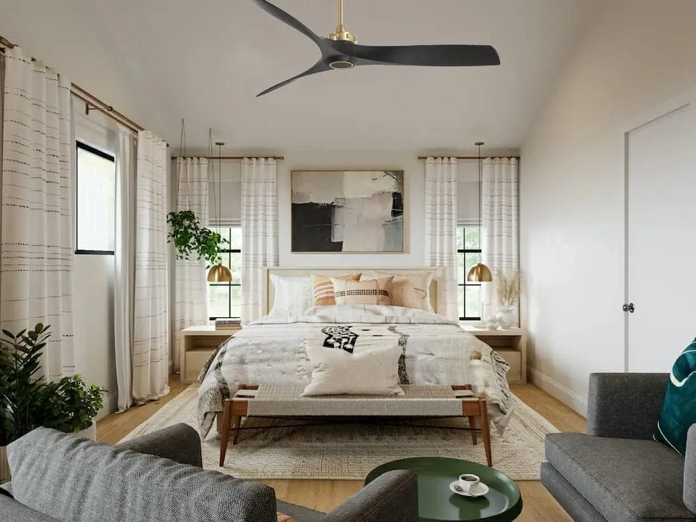 MINKA-AIRE F853-SBR/CL Aviation 60 Inch Ceiling Fan with DC Motor in Soft Brass Finish and Coal Blades
