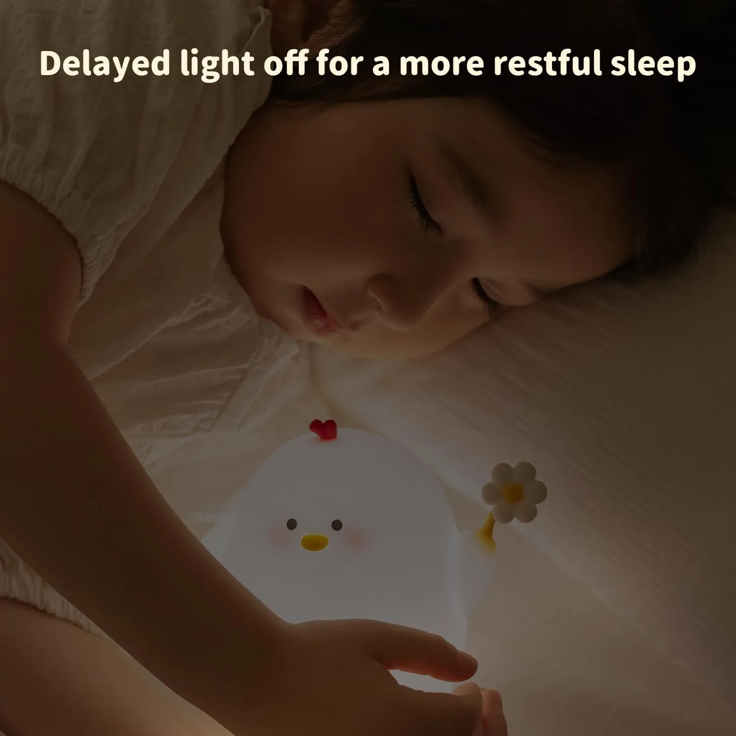 Moe Chick Night Light for Kids, Animal Silicone Night Lamp, Rechargeable Table Lamp Bedside Lamp,Cute Room Decor Night Light for Bedroom,Living Room,Dining,Desk Decor,Ideal Gift(Chick)…