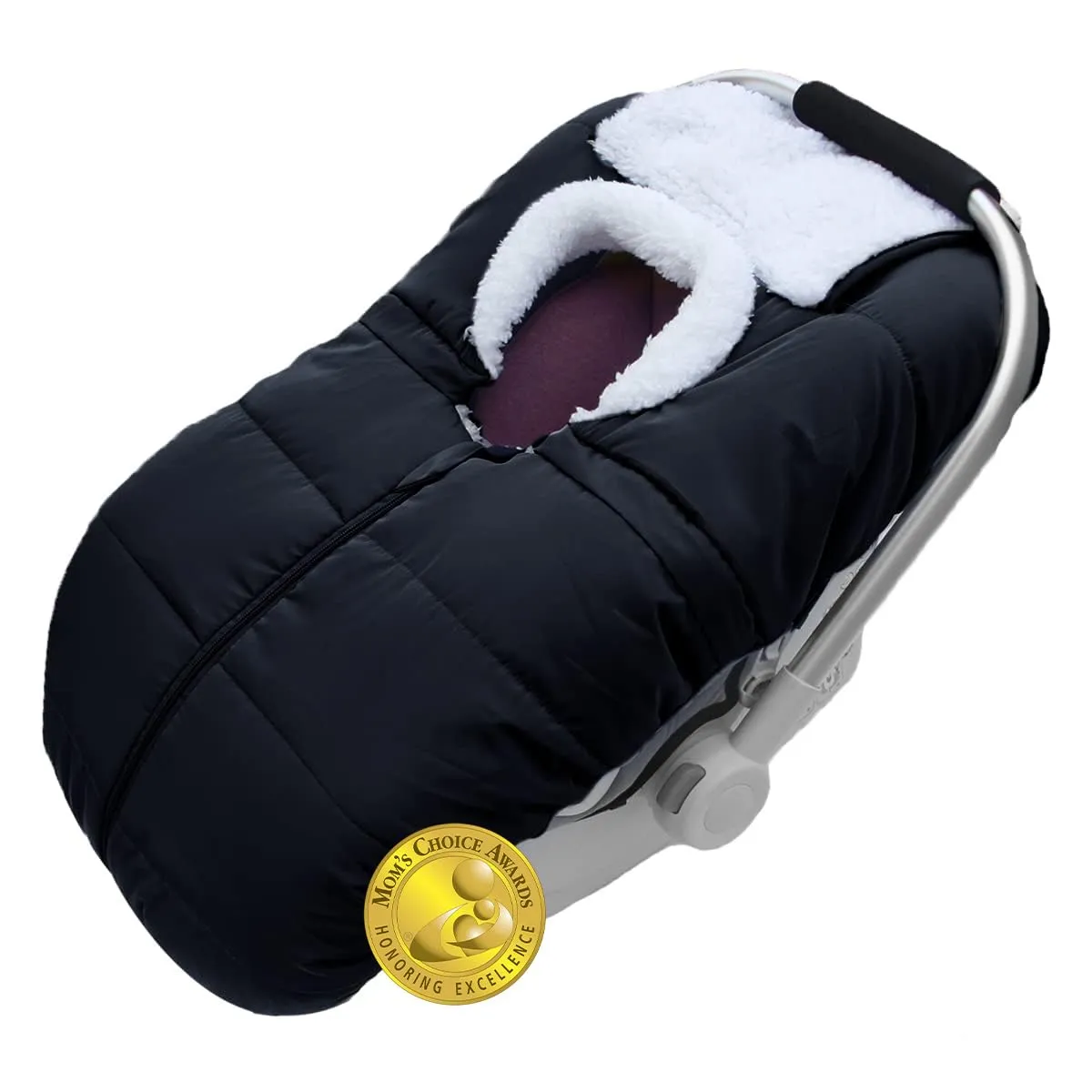 Mom's Choice Awards Winner-TSAYAWA Winter Baby Infant Car Seat Cover-Keep Babies Warm Carseat Bunting Bag/Blanket for Newborn-Cold Weather Insulated Windproof Carrier Canopy for Travel (Black)