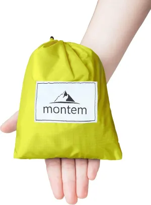 Montem Premium Pocket Blanket/Compact Picnic, Beach, Outdoor, Camping Blanket Made from Premium Soft and Lightweight Water Resistant Material Ideal for Camping/Traveling/Hiking (Navy)