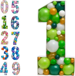 Mosaic Balloon Frame Pre-Cut Kit Number 1 Cut-out Extra Large Foam Board First Birthday Backdrop 1st Birthday Boy Girl Party Anniversary Decorations