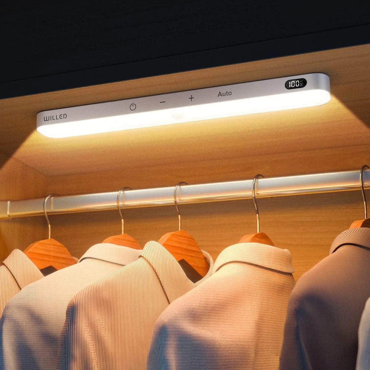 Motion Sensor Cabinet Warm Light: Battery-Powered 60 LED Touch Light Bar