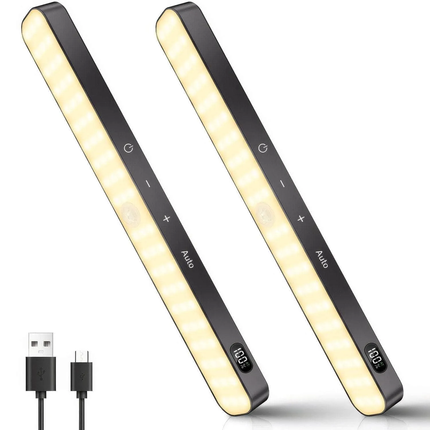 Motion Sensor Cabinet Warm Light: Battery-Powered 60 LED Touch Light Bar