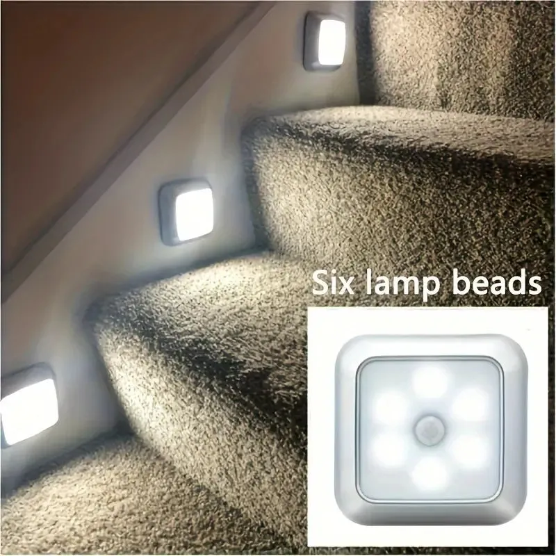 Motion Sensor Night Light, 6 LED Wall Lamp