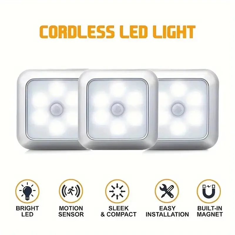 Motion Sensor Night Light, 6 LED Wall Lamp