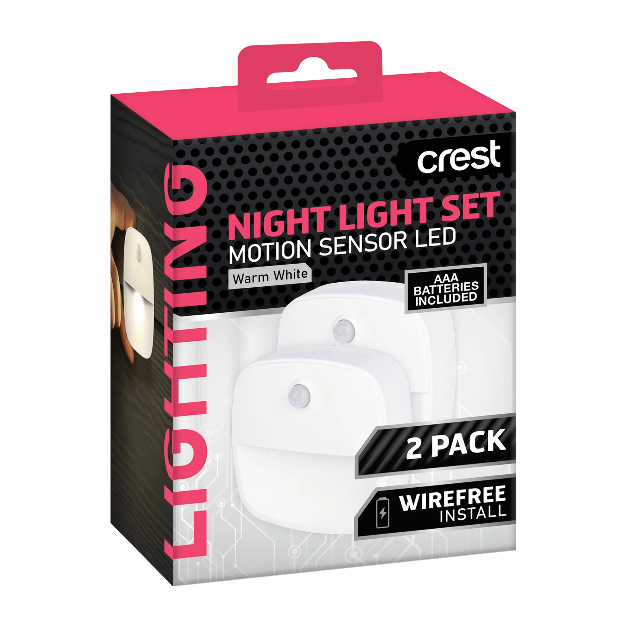 Motion Sensor Night Light Warm - 2 Pack