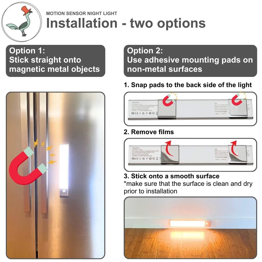 Motion sensor night light