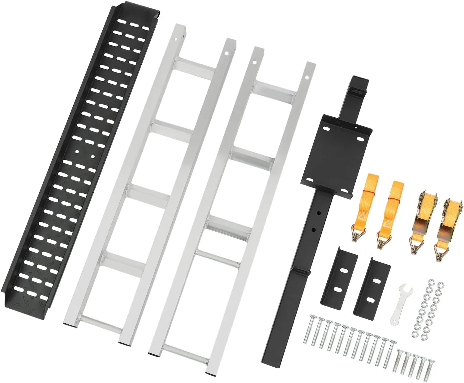 Motorcycle Hitch Carrier Aluminum Alloy Dirt Bikes and Motorcycles Trailer Mount Rack Hauler High Load Capacity Heavy Duty Motorcycle Rack Ramp Design Tire Limiter 4" Wide Tire (75.7*7.4Inch 450LBS)