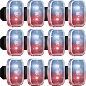 Mudder Running Lights for Runners Rechargeable LED Safety Lamps USB Rechargeable Clip on Strobe Bicycle Tail Lamps with 5 Modes Flashing Bike Lights for Night Riding Walking Hiking Pet Dog