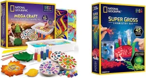 National Geographic Arts, Crafts & Gross Science Kit Bundle for Kids