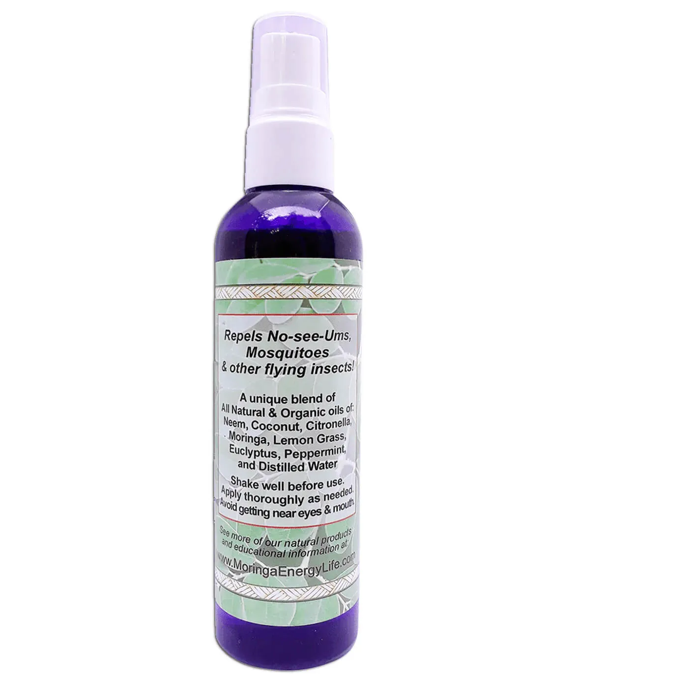 Natural Insect Repellent with Moringa in Natural Spray for Bugs Noseeum Mosquito Flies Deep Woods Outdoors 4 oz
