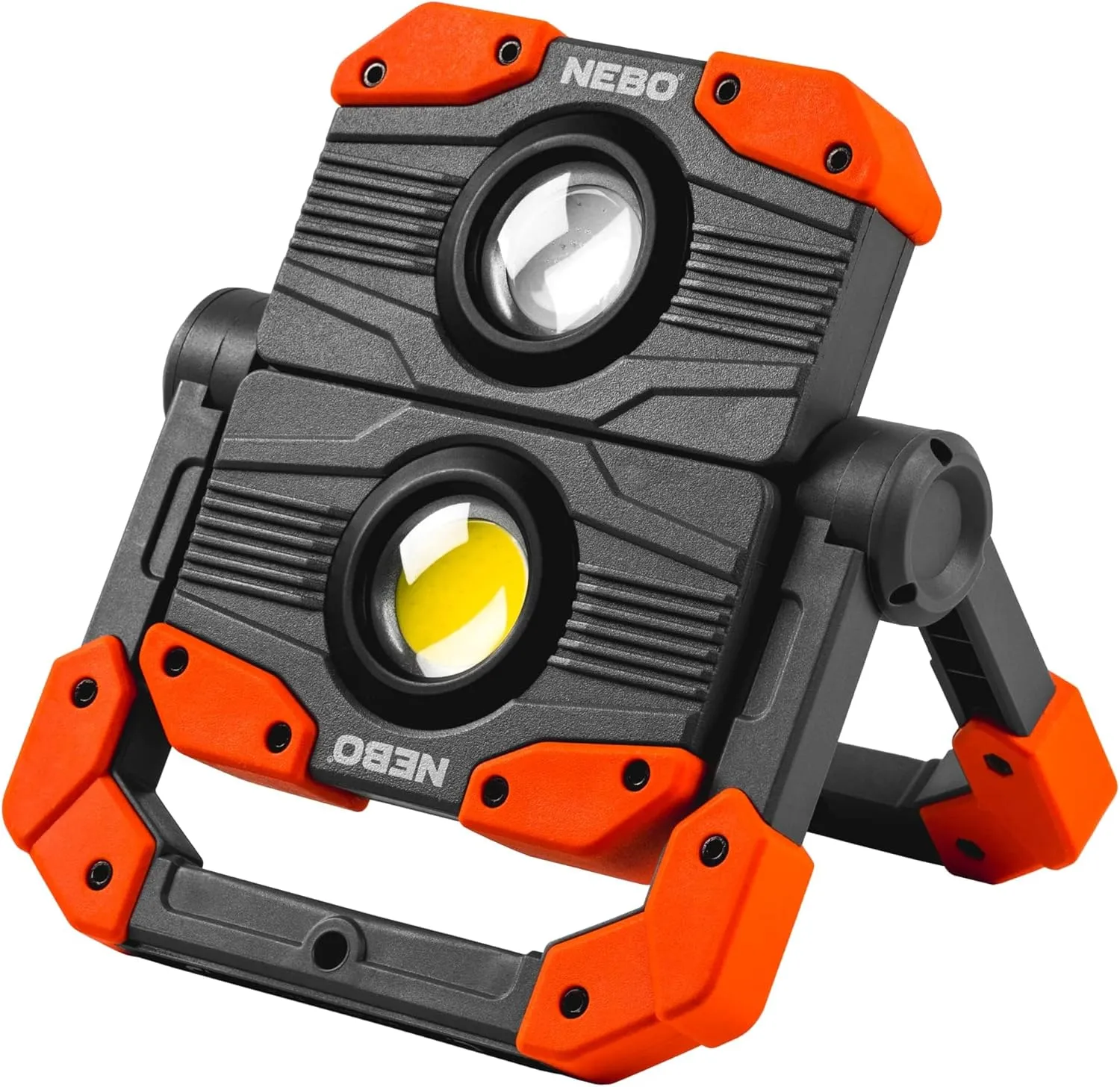 NEBO OMNI Fish Dock Light | 450 Lumens COB, 4 Light Modes, 395nm UV, Rotating Magnetic Handles, Built-In Power Bank, Water Resistant, Rechargeable Work Lamp, Includes USB-C Charging Cable