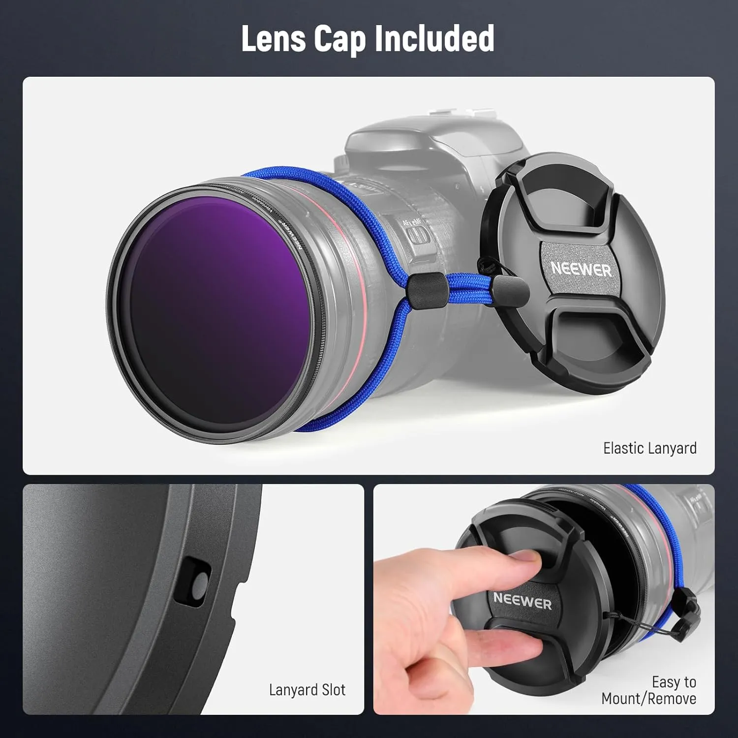 NEEWER 67mm ND2-400 (1-9 Stops) Variable ND Filter with Lens Cap, Lanyard, Cleaning Cloth, Precise Neutral Density Adjustment, Fingerprint & Scratch Resistant Multicoated Optical Glass
