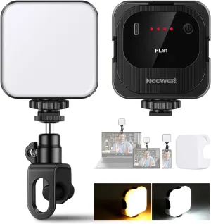 NEEWER Selfie Light, Portable Clip on LED Video Light with Cold Shoe, Phone Laptop Webcam Lighting for Streaming, Video Conferencing, Zoom Meeting, TikTok Vlogging, Makeup, Photography, PL81