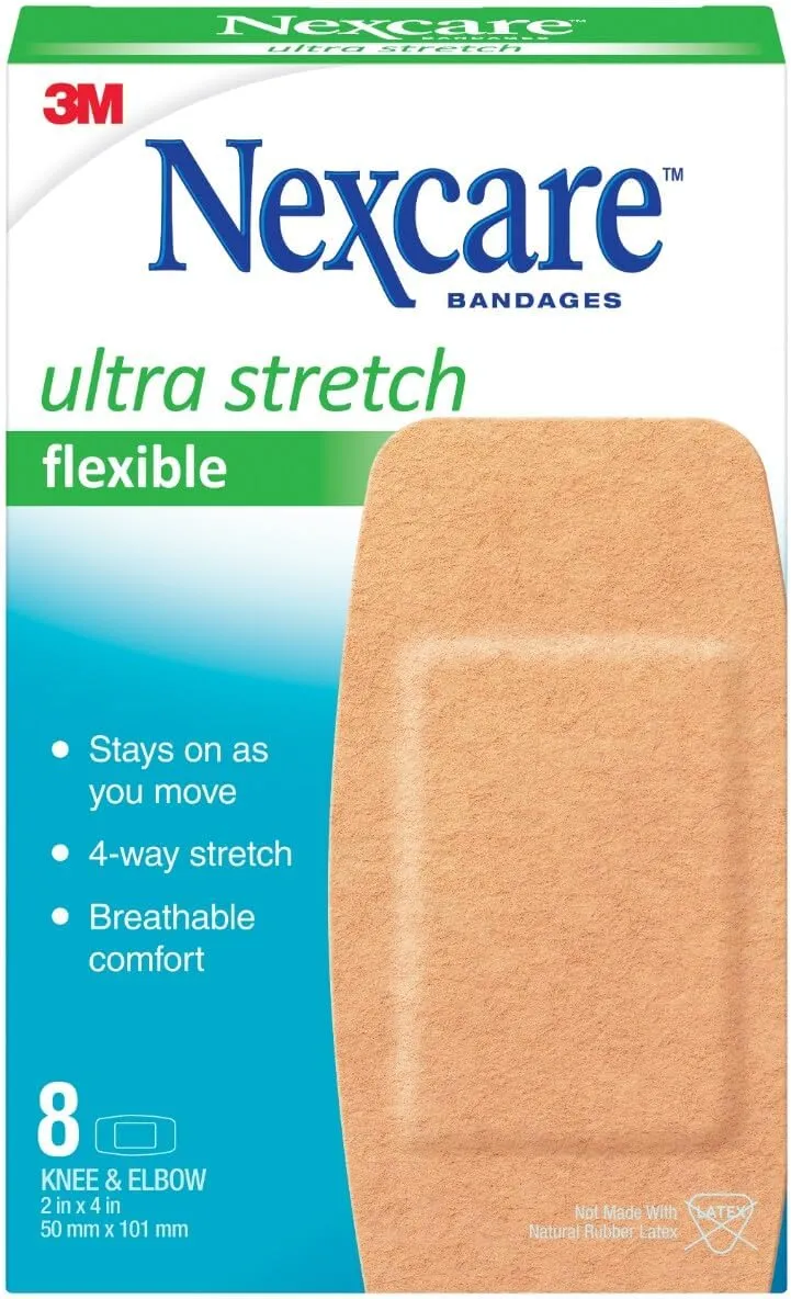 Nexcare Soft 'n Flex Bandages, 8-Count Packages (Pack of 6)