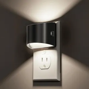 Night Lights Plug into Wall 2 Pack, L LOHAS LED Nightlight with Dusk to Dawn Sensor,3 Level Brightness Adjustable, 5000K Daylight White