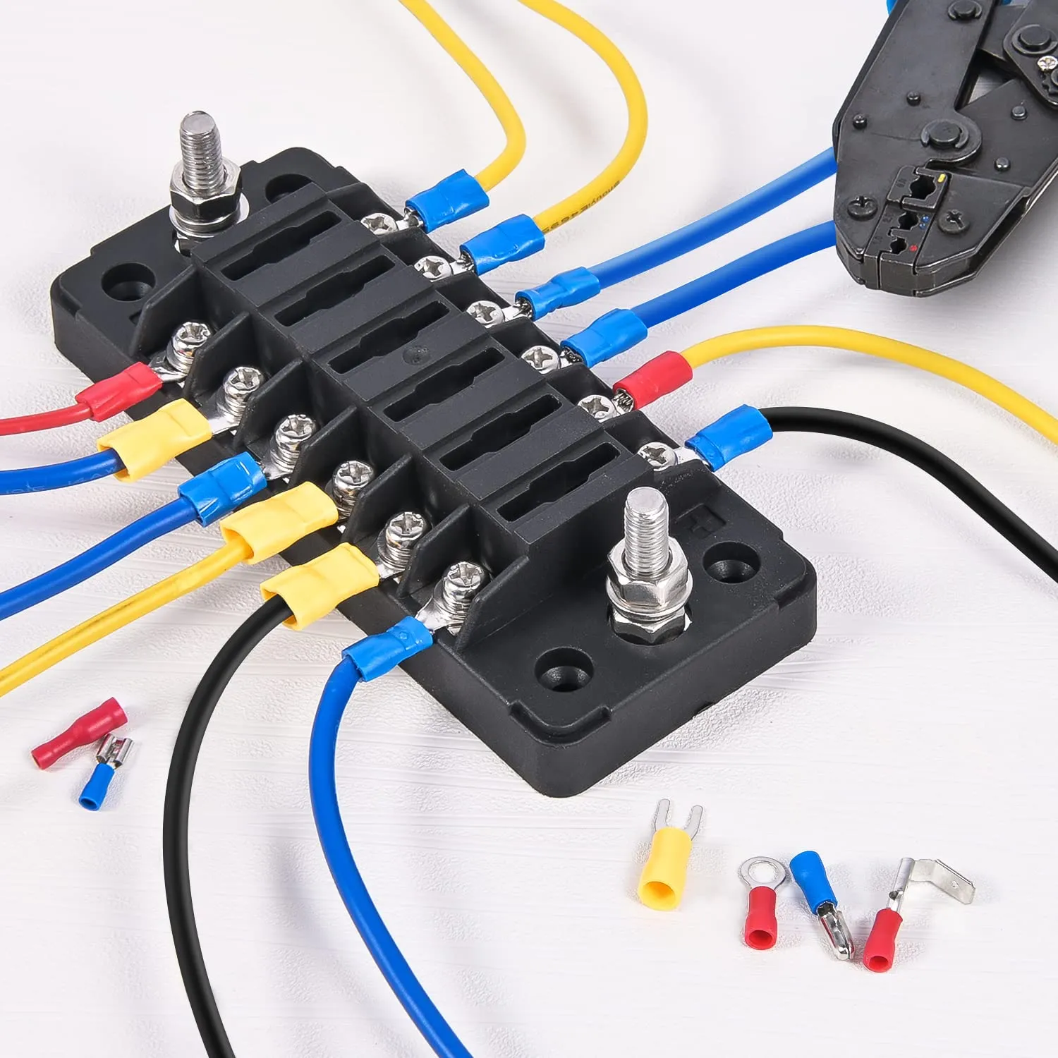Nilight 540PCS Mixed Quick Disconnect Electrical Insulated Butt Bullet Spade Fork Ring Solderless Crimp Terminals Wire Connectors Assortment Kit