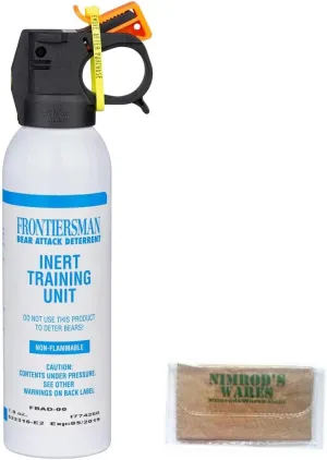 Nimrod's Wares Sabre Frontiersman Practice Bear and Mountain Lion Spray FBADX-00 Bundle with Microfiber Cloth