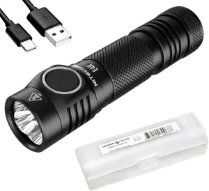 Nitecore E4K 4400 Lumen EDC Compact Rechargeable Flashlight with LumenTac Organizer