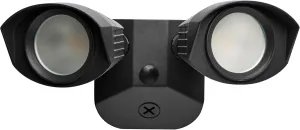 Nuvo 65/220 LED Dual-Head Security Light, 4000K, Black